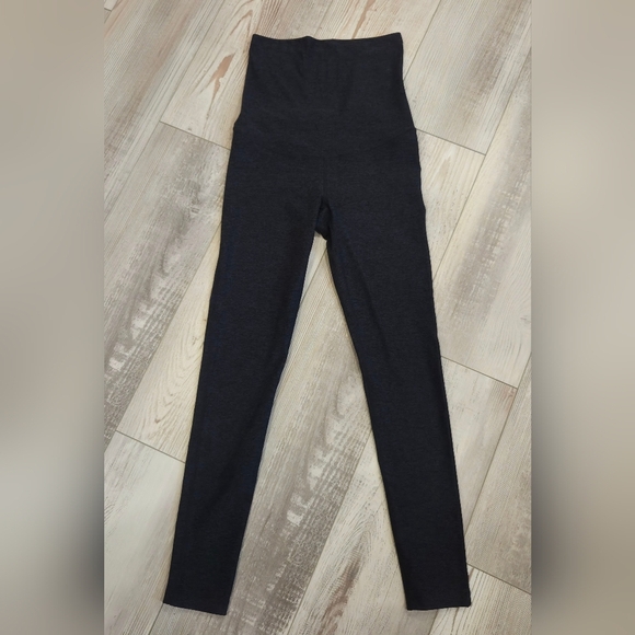 Zella High Waisted Dark Gray Maternity Leggings- Super Soft - Picture 11 of 13